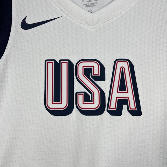 USA Basketball Jersey Mens Medium White Nike Limited Edition Paris 2024 Olympics - Picture 3 of 12